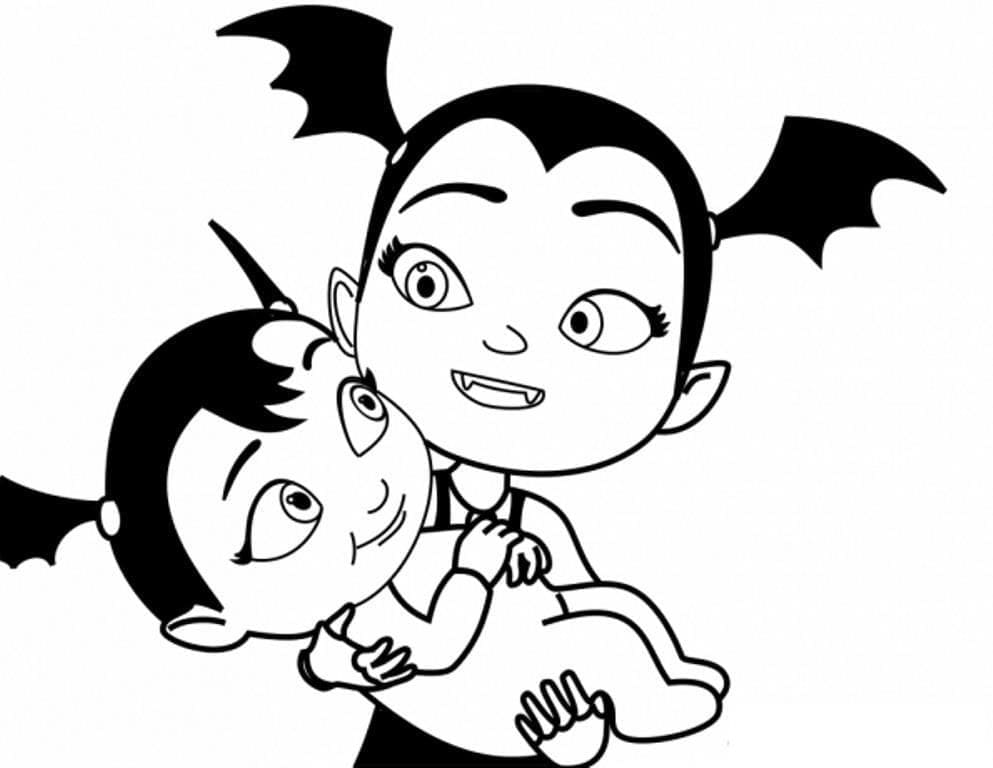 Kolay Vampirina Boyama Sayfası
