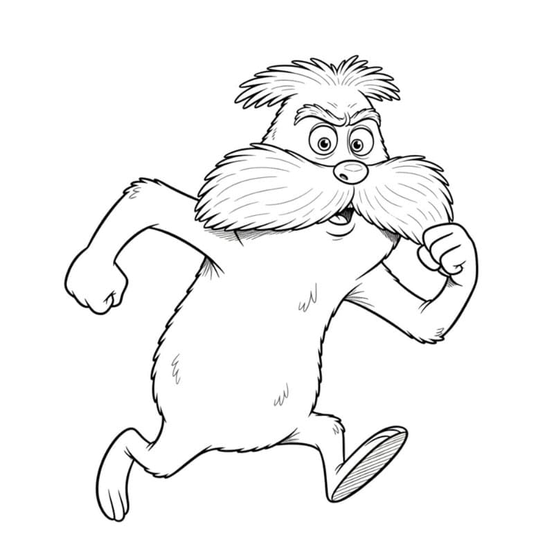 Komik Lorax Boyama Sayfası