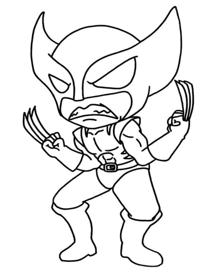 Küçük Komik Wolverine Boyama Sayfası