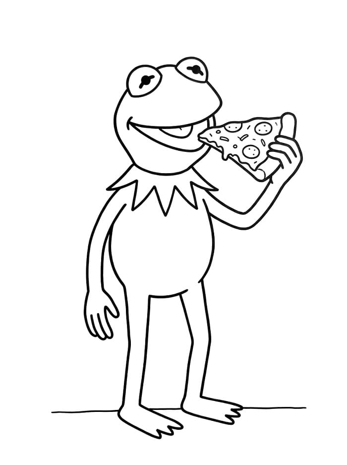 Kurbağa Kermit Ücretsiz Boyama Sayfası