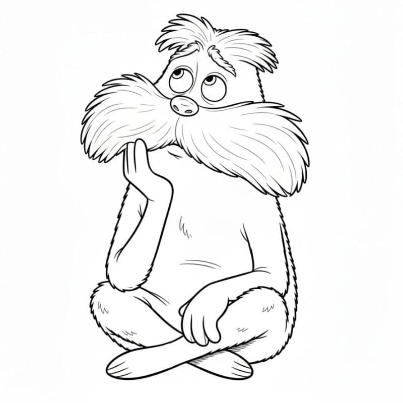 Lorax Baskı İçin Boyama Sayfası
