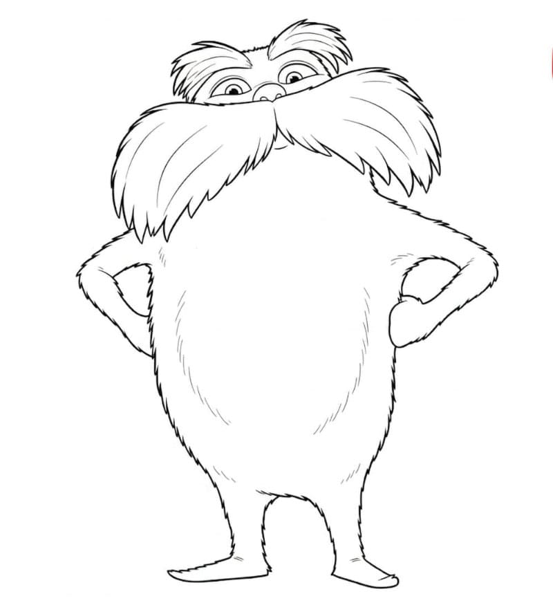 Lorax Görseli Boyama Sayfası