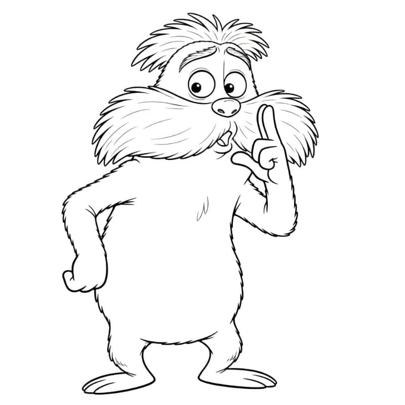 Lorax Ücretsiz Çocuklar İçin Boyama Sayfası