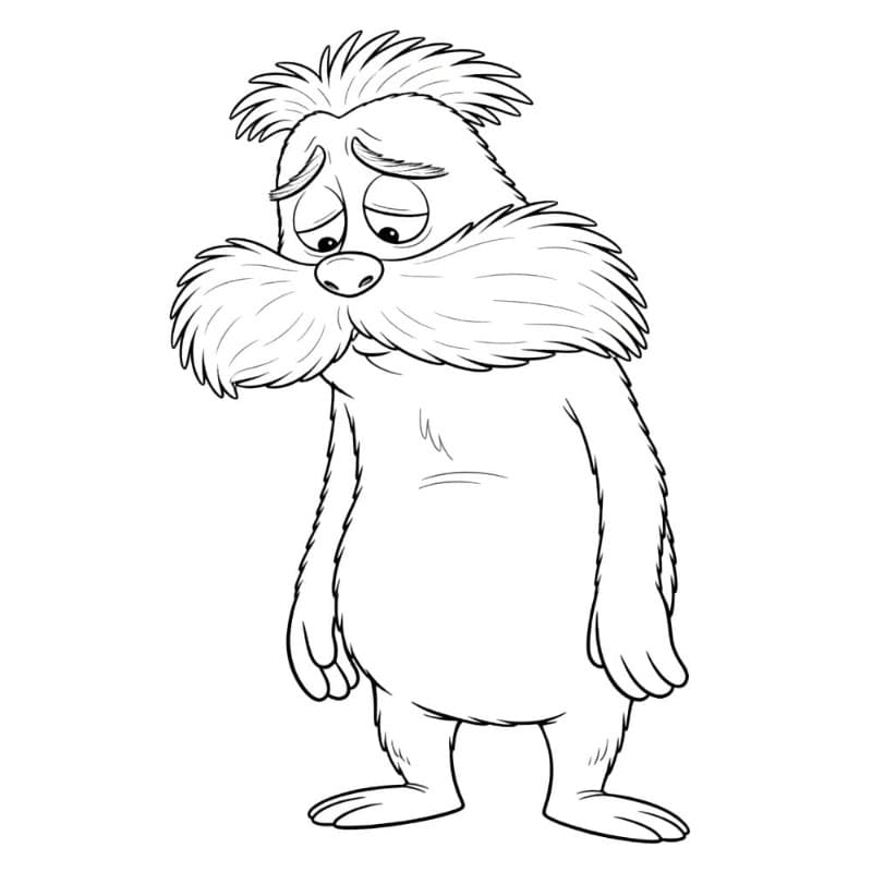 Lorax Yazdırılabilir Çocuklar İçin Boyama Sayfası