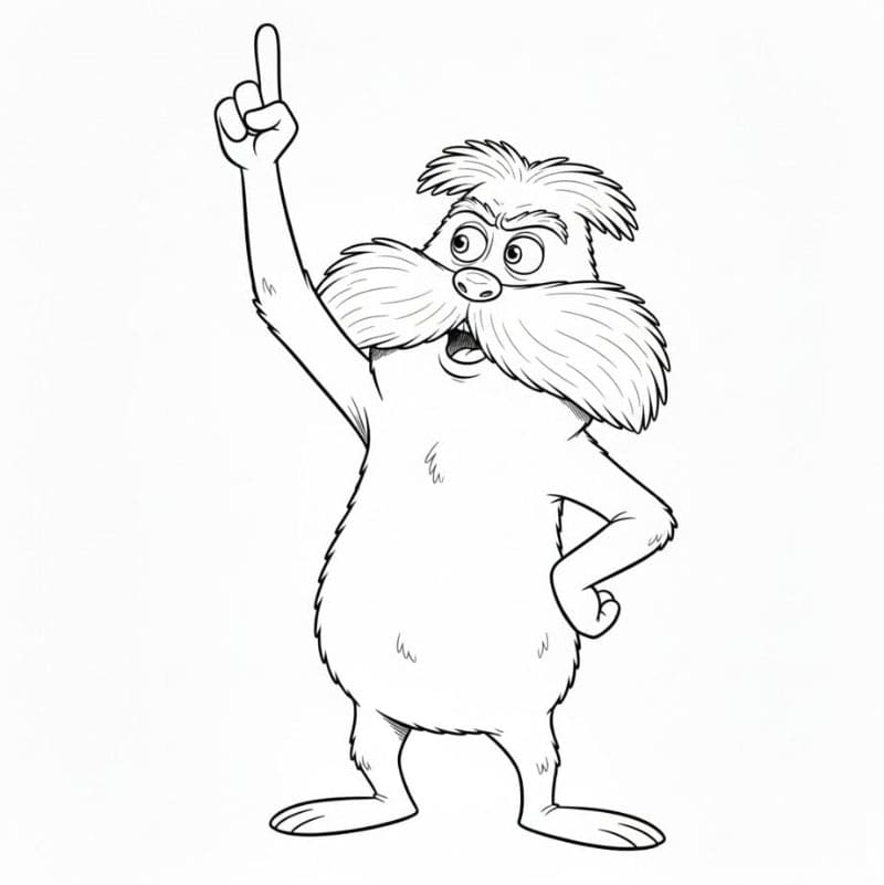 Lorax Yazdırılabilir Boyama Sayfası