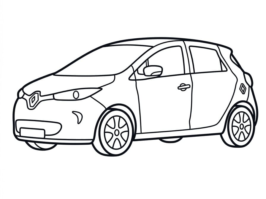 Modern Renault Araba Boyama Sayfası