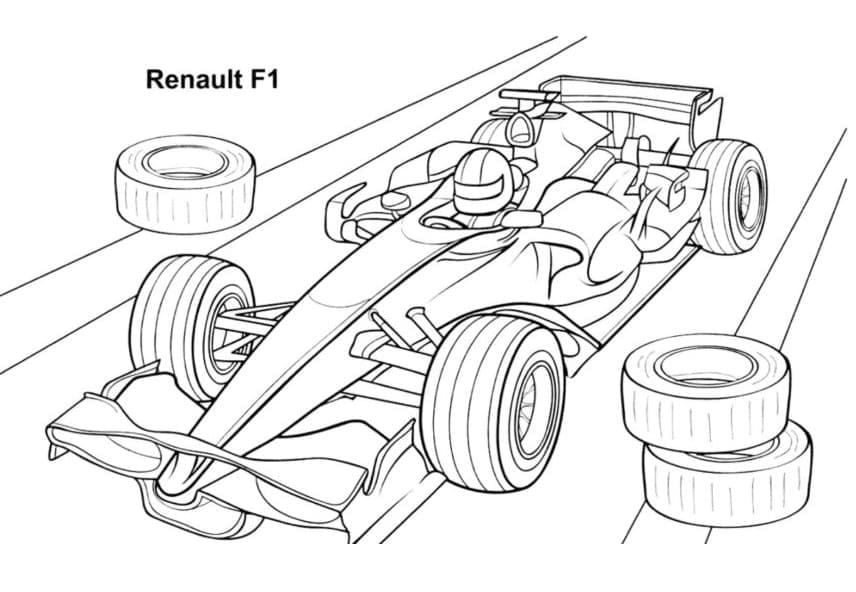 Mükemmel Formula 1 Boyama Sayfası