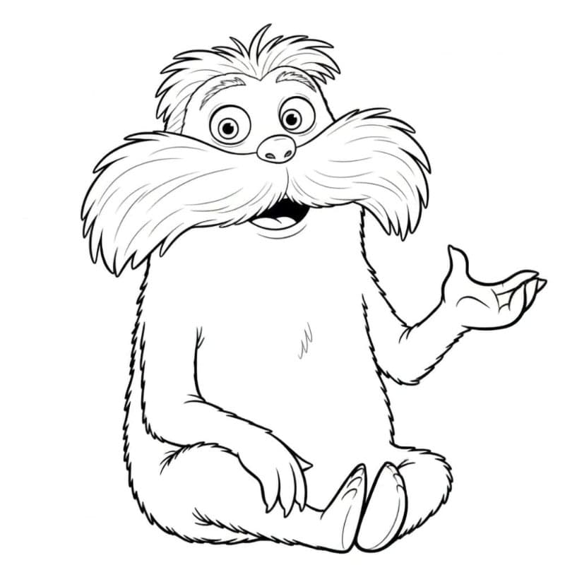 Mutlu Lorax Boyama Sayfası