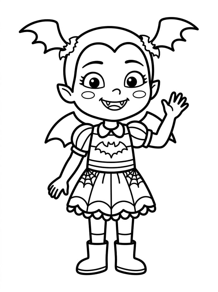 Mutlu Vampirina Boyama Sayfası