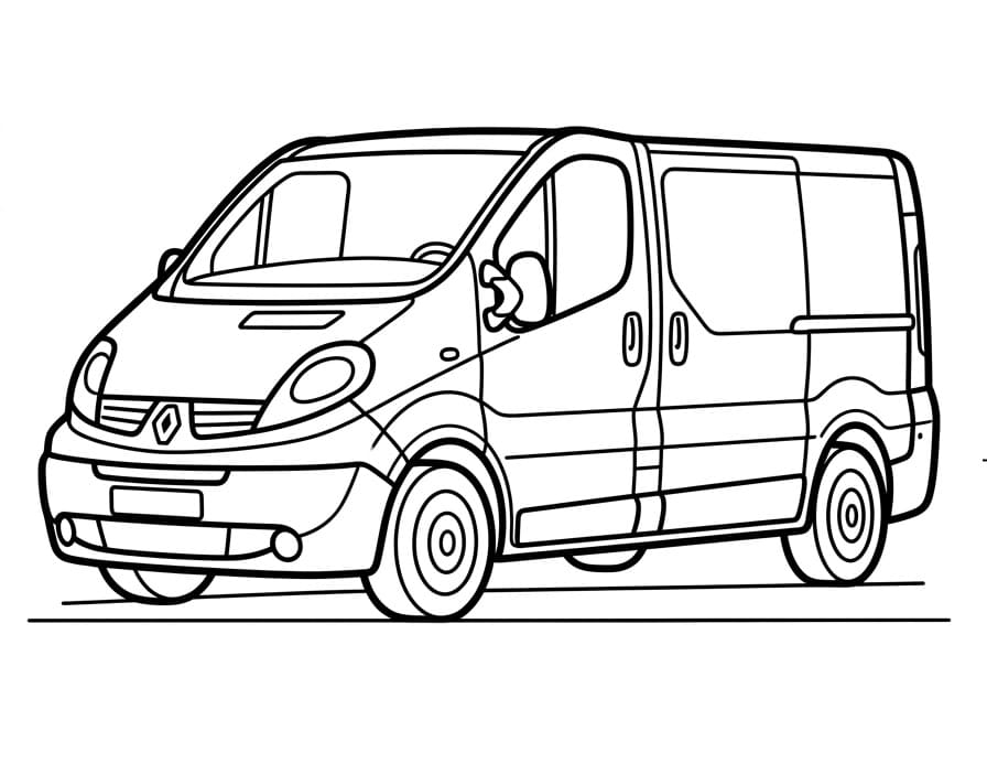 Renault Trafic Araba Boyama Sayfası