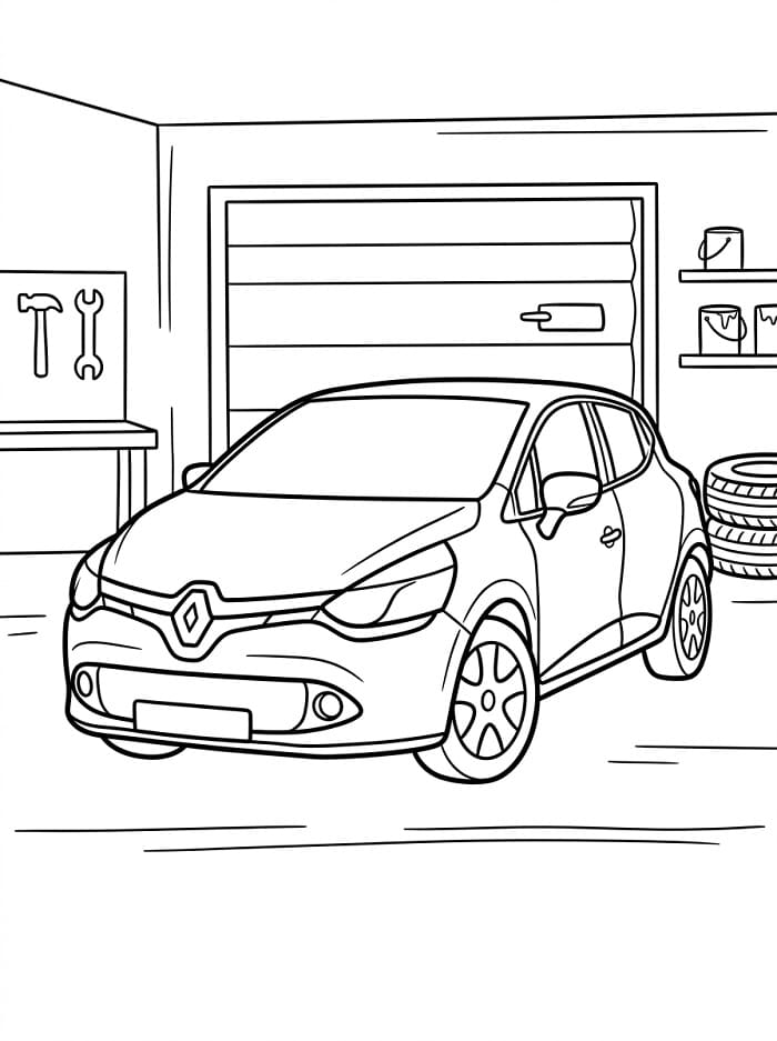 Renault garajda Boyama Sayfası