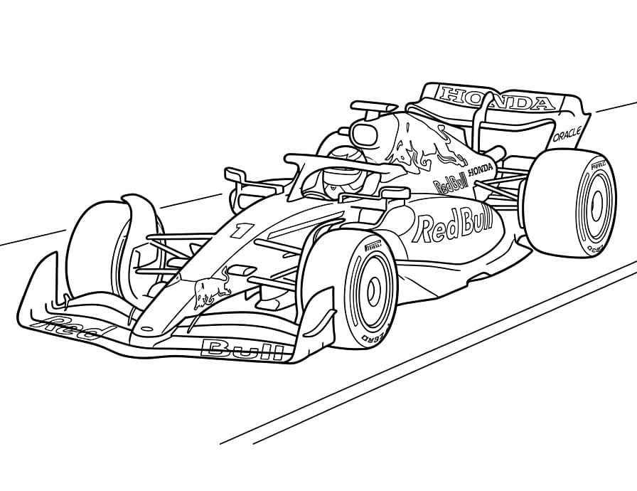 Şaşırtıcı Formula 1 Boyama Sayfası