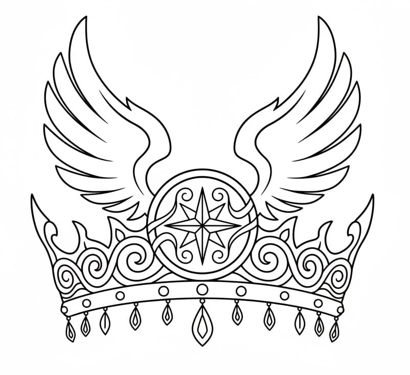 Şaşırtıcı Taç Boyama Sayfası