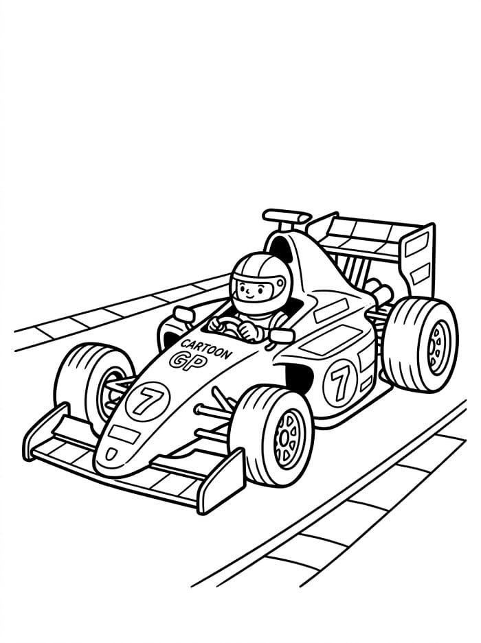 Süper Formula 1 Boyama Sayfası