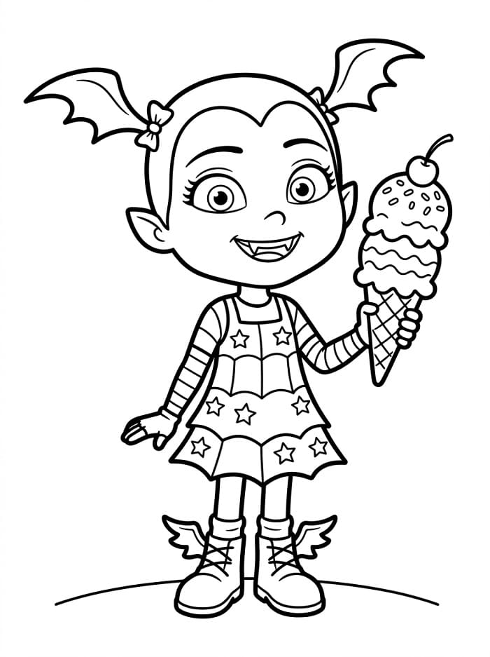 Tatlı Vampirina Boyama Sayfası