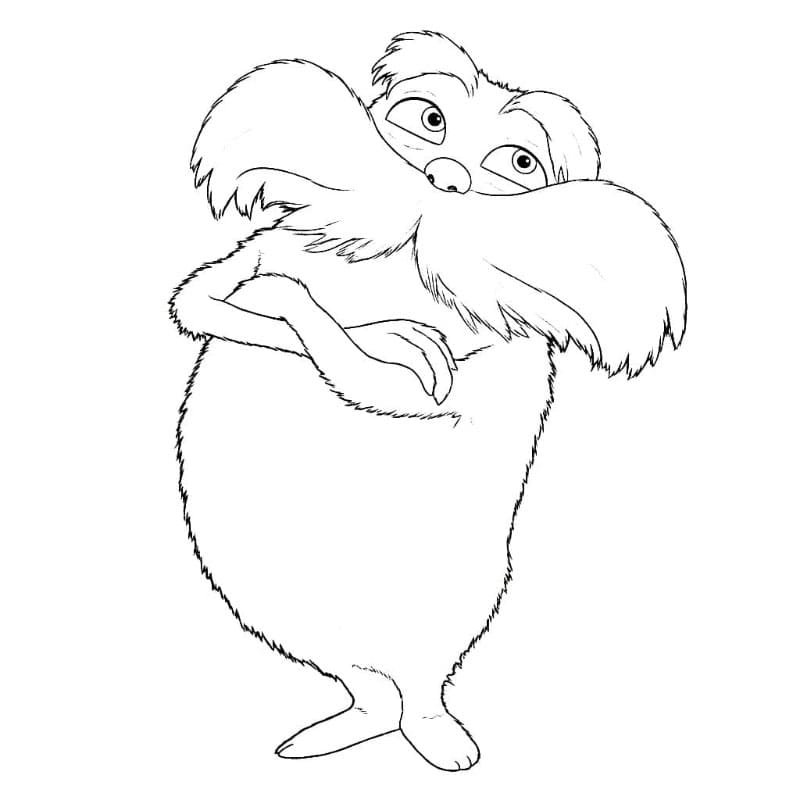 Ücretsiz Lorax Baskı Boyama Sayfası