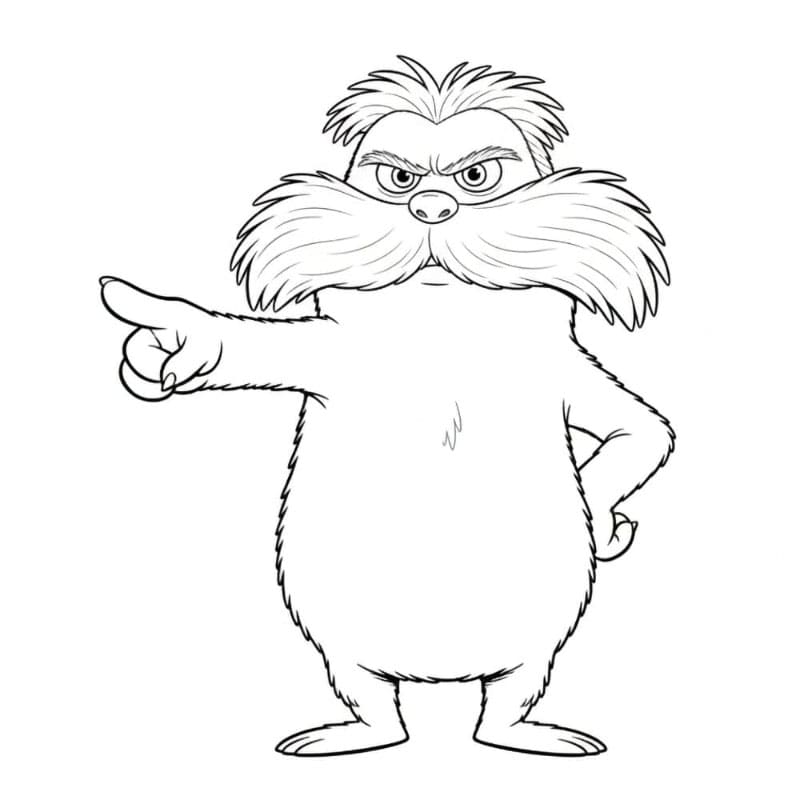 Ücretsiz Lorax Çocuklar İçin Boyama Sayfası