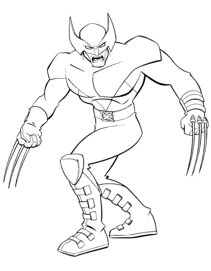 Wolverine Süper Kahraman Boyama Sayfası