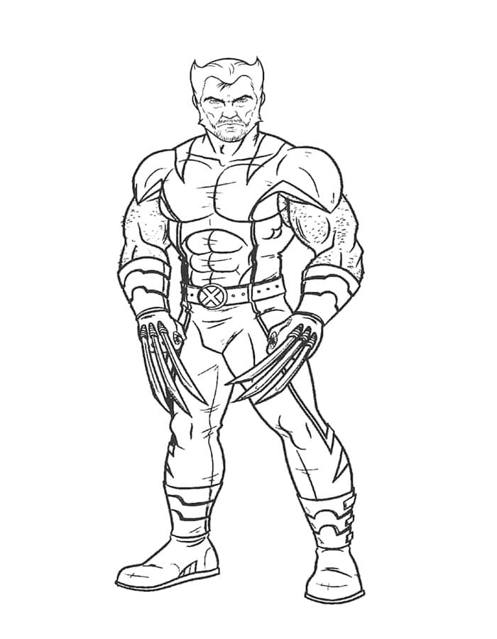 Wolverine Yazdırılabilir Boyama Sayfası