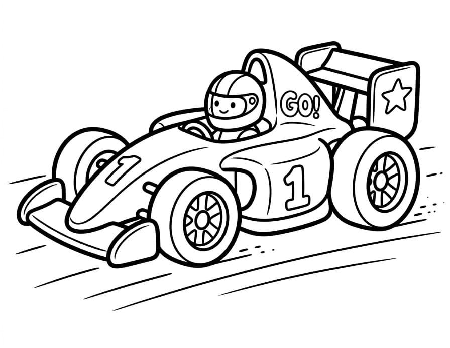 Yarış Formula 1 Boyama Sayfası