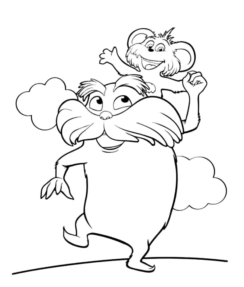 Yazdırılabilir Lorax Boyama Sayfası