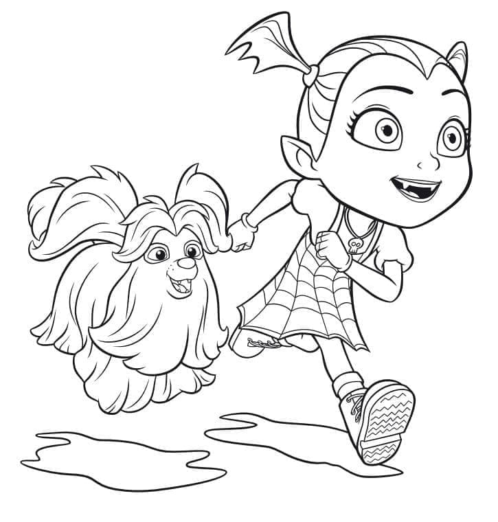 Yazdırılabilir Vampirina Boyama Sayfası