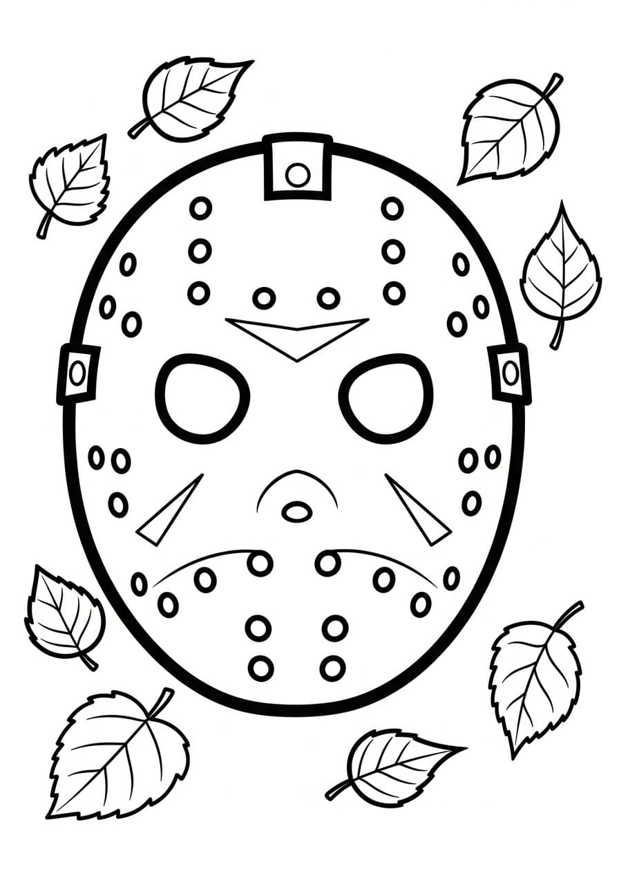 Jason Voorhees Maskesi Boyama Sayfası