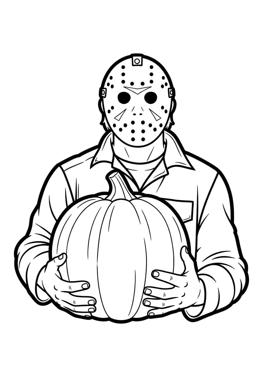 Jason Voorhees Ücretsiz Yazdırılabilir Boyama Sayfası