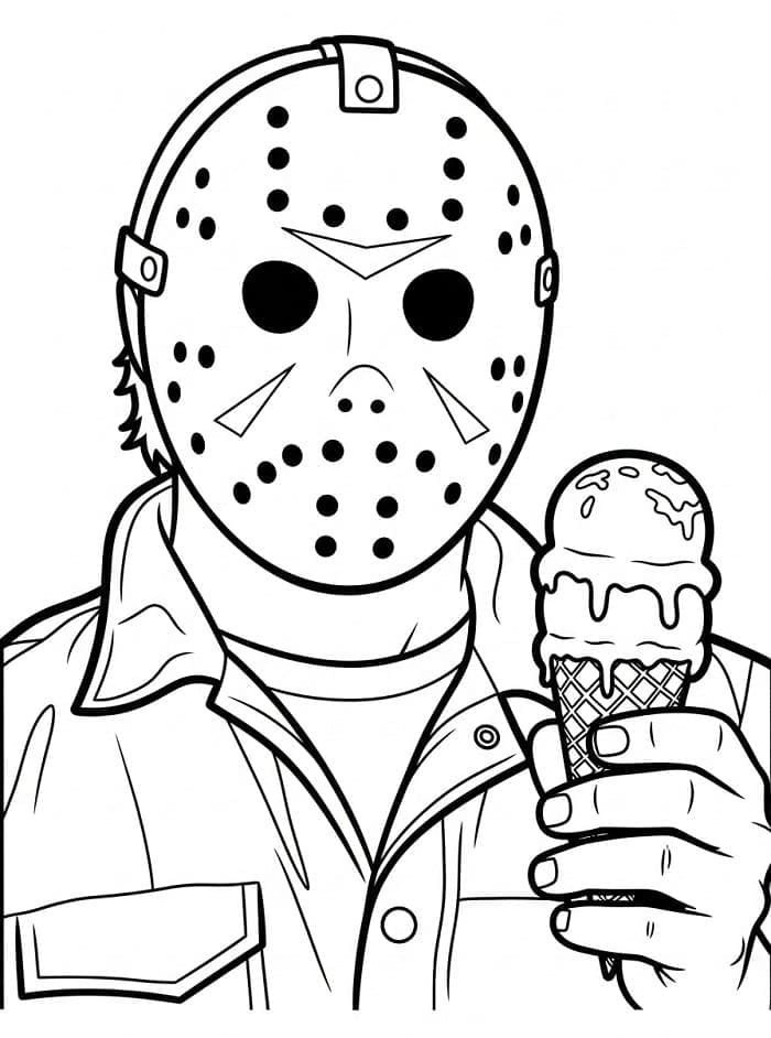 Jason Voorhees Yazdır Boyama Sayfası