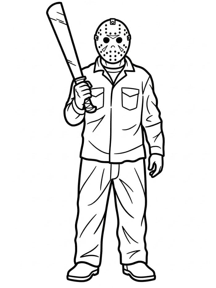 Jason Voorhees silahla Boyama Sayfası