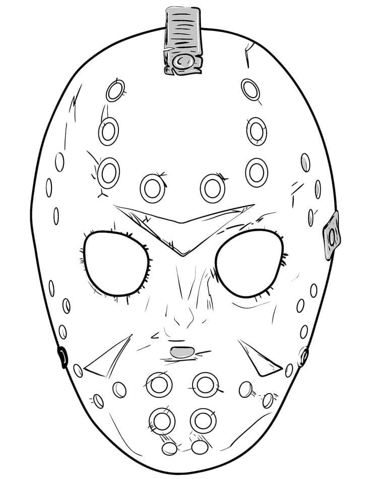 Jason Voorhees yüzü Boyama Sayfası