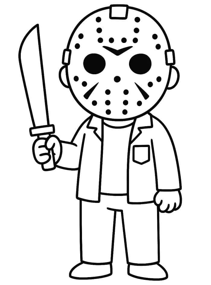 Korkunç Jason Voorhees Boyama Sayfası