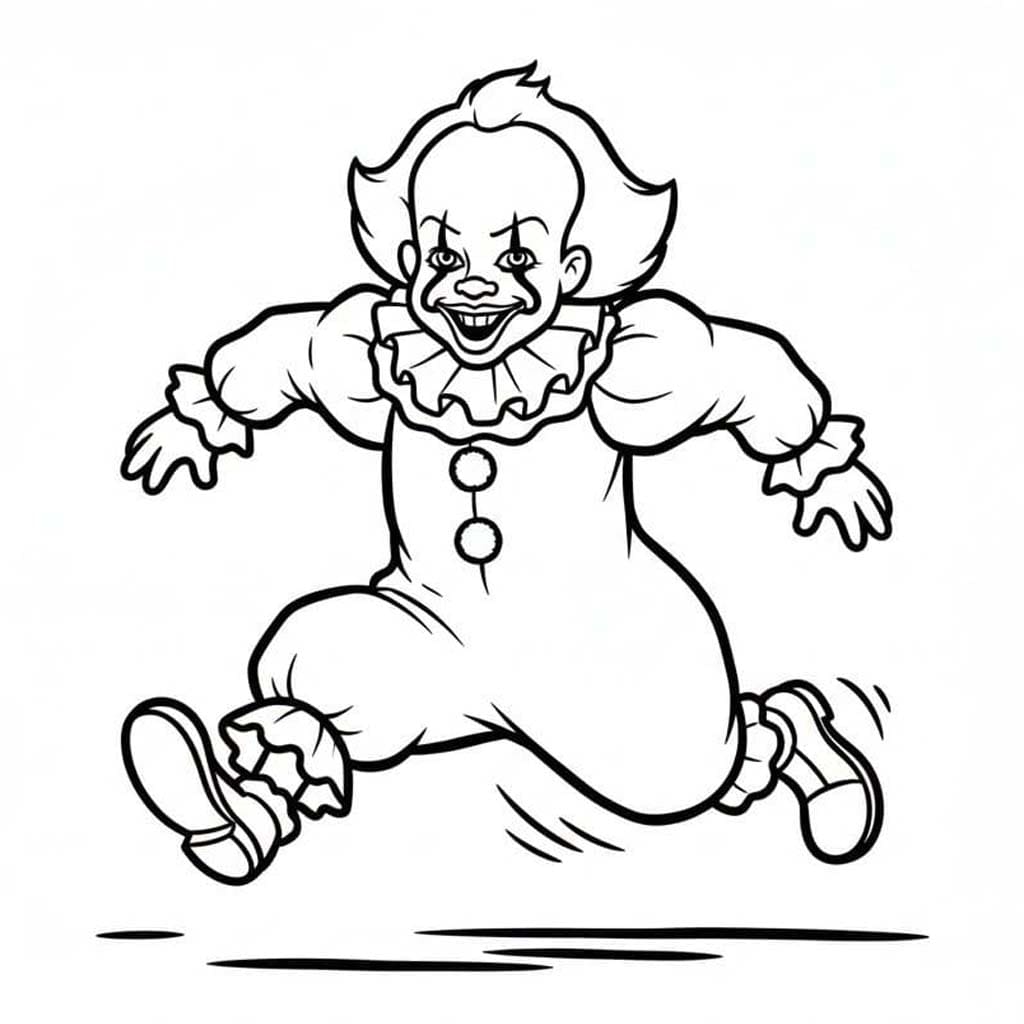 Koşan Pennywise Boyama Sayfası