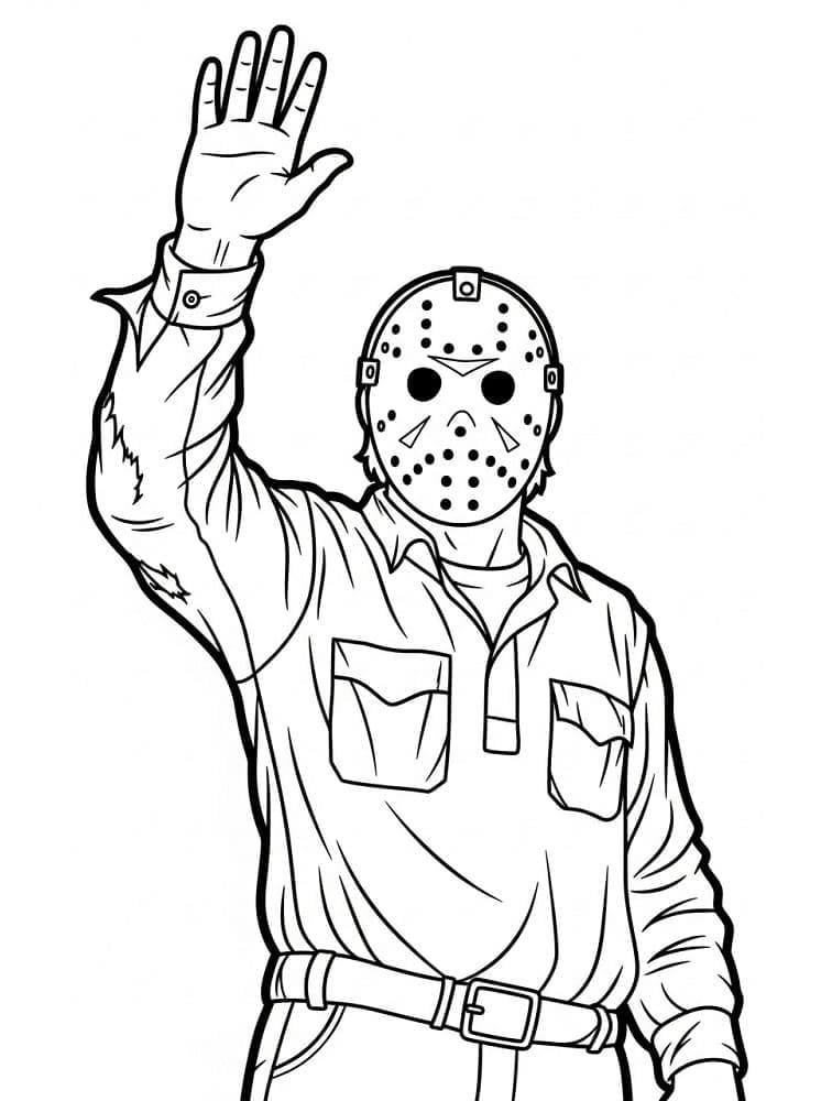 Kötü Jason Voorhees Boyama Sayfası