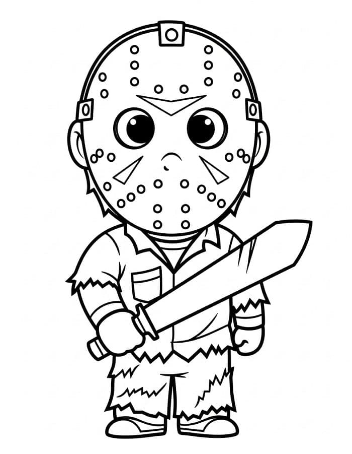 Küçük Jason Voorhees Boyama Sayfası