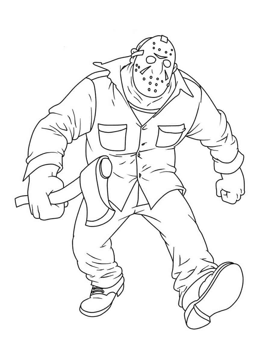 Ücretsiz Jason Voorhees Boyama Sayfası