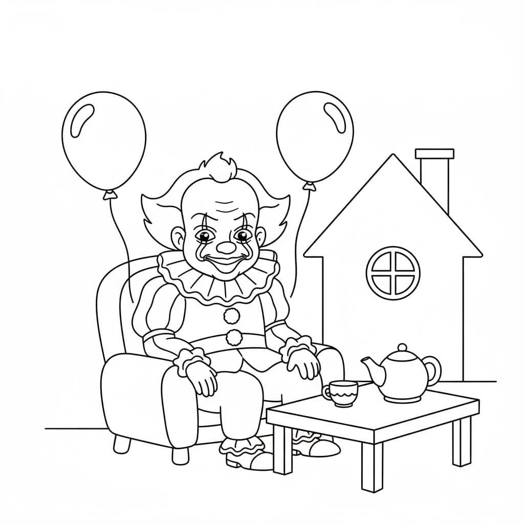 Ücretsiz Yazdırılabilir Pennywise Boyama Sayfası