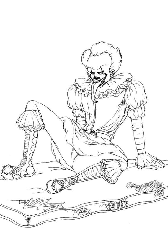 Ürkütücü Pennywise Boyama Sayfası