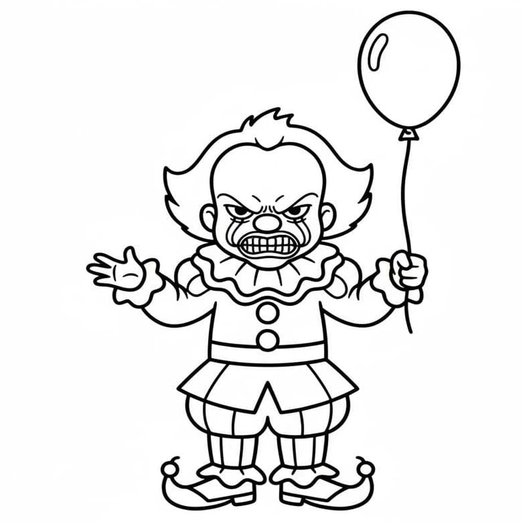 Yazdırılabilir Pennywise Boyama Sayfası
